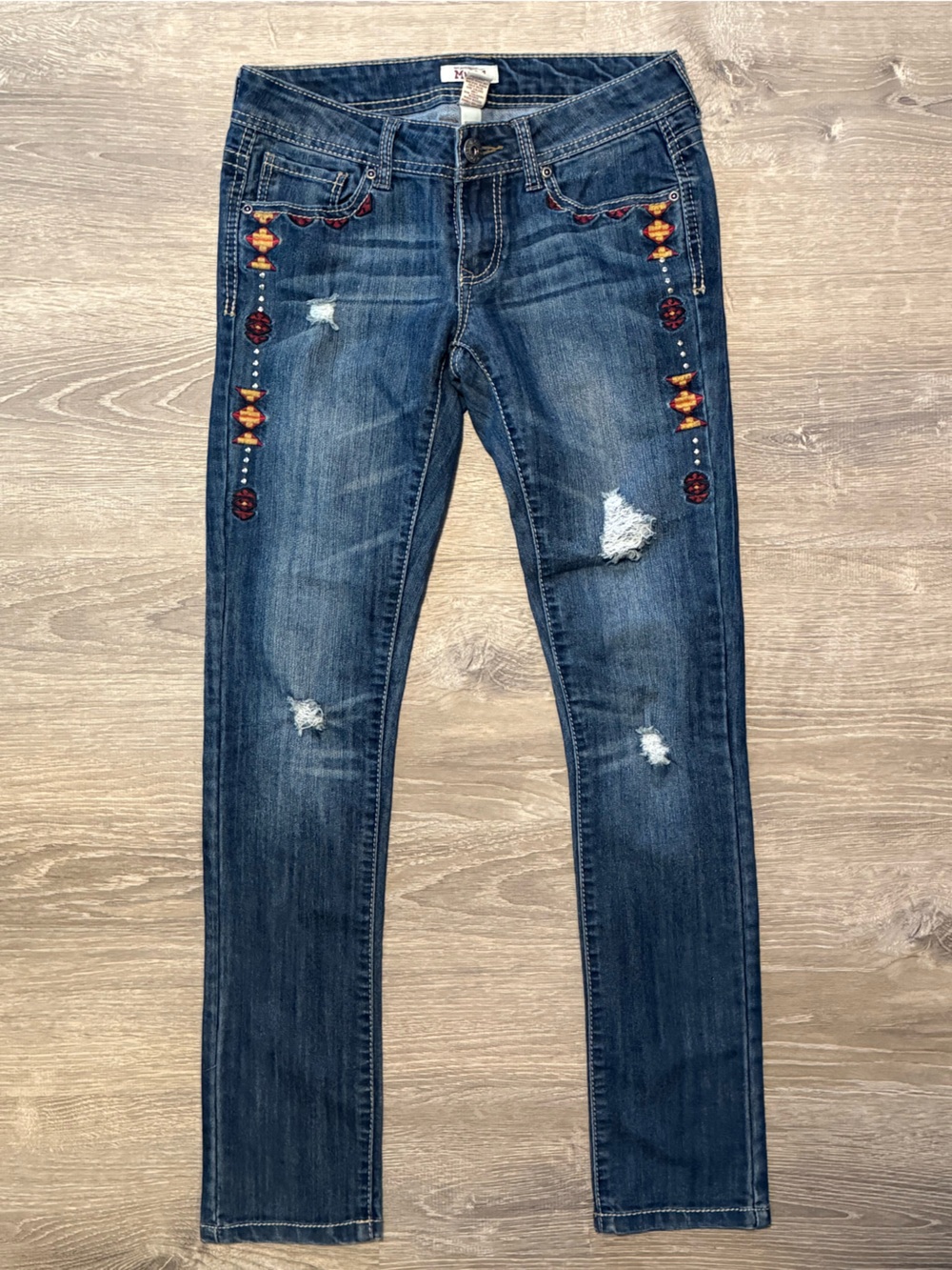 Mudd Embroidered Studded Jeans Denim Pants